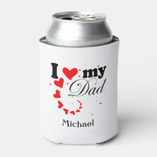 Creëer je eigen Ik hou van mijn vader Blikjeskoeler (Blikje Voorkant)