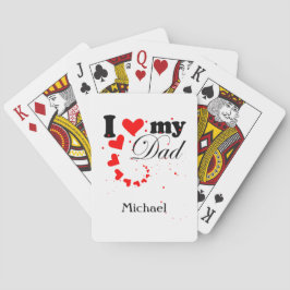 Creëer je eigen Ik hou van mijn vader Pokerkaarten