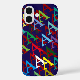 creëer je eigen initiaal patroon iPhone 16 hoesje