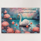 creëer je eigen inspirerend boodschap, Swan Legpuzzel (Horizontaal)