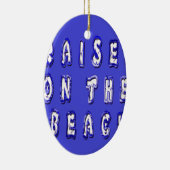 Creëer Je eigen Inspirerend strand leven Keramisch Ornament (Rechts)