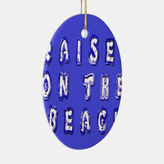 Creëer Je eigen Inspirerend strand leven Keramisch Ornament (Rechts)