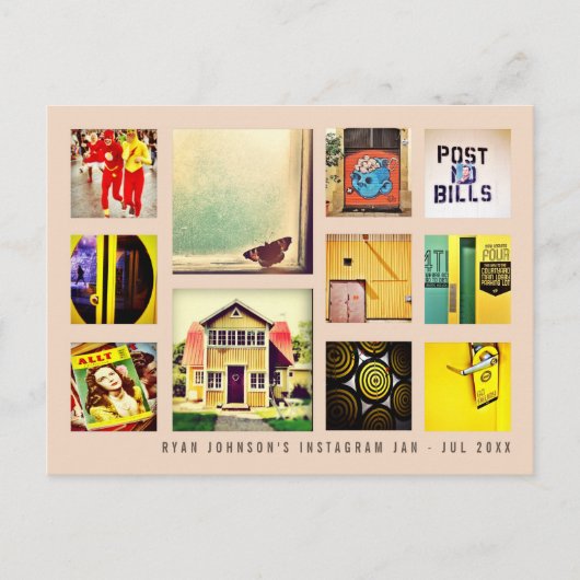 Creëer Je eigen instagram foto's Collage Pos Briefkaart (Voorkant)