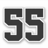 Creëer je eigen Jersey Number Sticker (Voorkant)