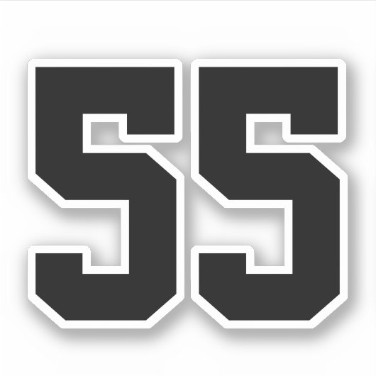 Creëer je eigen Jersey Number Sticker (Voorkant)