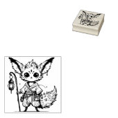 Creëer Je Eigen Jonge Fennec Vos Avonturier Rubberstempel (Gestempeld)