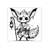Creëer Je Eigen Jonge Fennec Vos Avonturier Rubberstempel (Afrduk)