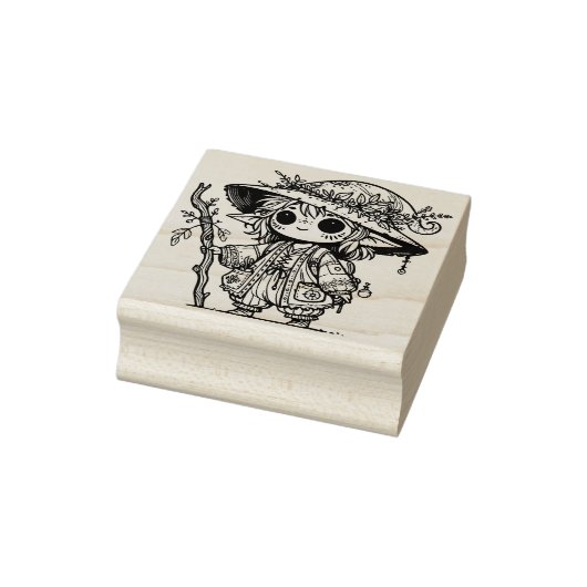 Creëer je eigen jonge heks in opleiding rubberstempel (Stempel)