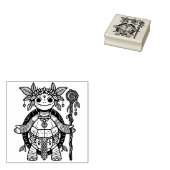 Creëer Je Eigen Jonge Schildpad Sjamaan Rubberstempel (Gestempeld)