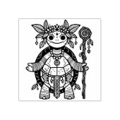 Creëer Je Eigen Jonge Schildpad Sjamaan Rubberstempel (Afrduk)
