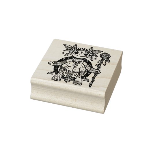 Creëer Je Eigen Jonge Schildpad Sjamaan Rubberstempel (Stempel)