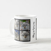 Creëer je eigen kattenfotocollage monogram koffiemok (Voorkant links)