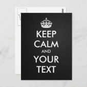 Creëer je eigen "Keep Calm and Carry On" (metal 1) Briefkaart (Voorkant / Achterkant)