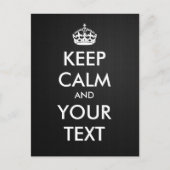 Creëer je eigen "Keep Calm and Carry On" (metal 1) Briefkaart (Voorkant)