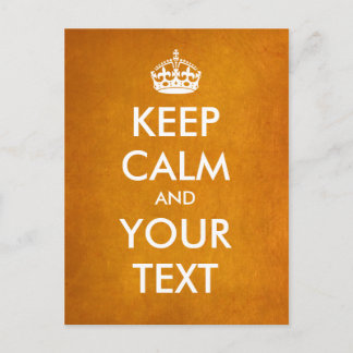 Creëer je eigen "Keep Calm & Carry On" (gouden fol Briefkaart