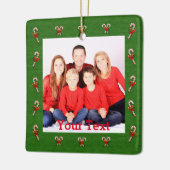 Creëer je eigen kerstfamilie foto keramisch ornament (Links)