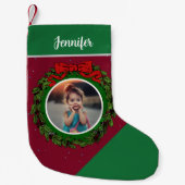 Creëer je eigen kerstfoto kleine kerstsok (Voorkant)