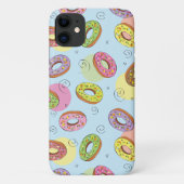 Creëer je eigen  kleurrijke donuts Blauw Case-Mate iPhone Case (Achterkant)