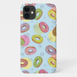 Creëer je eigen  kleurrijke donuts Blauw Case-Mate iPhone Case