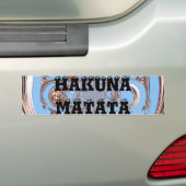 Creëer Je eigen kleurrijke Hakuna Matata  Bumpersticker (Op auto)