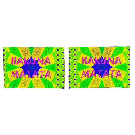 Creëer Je eigen kleurrijke Hakuna Matata Kussensloop (Voorkant-Set)