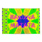 Creëer Je eigen kleurrijke Hakuna Matata  Kussensloop (Achterkant-Rechts)