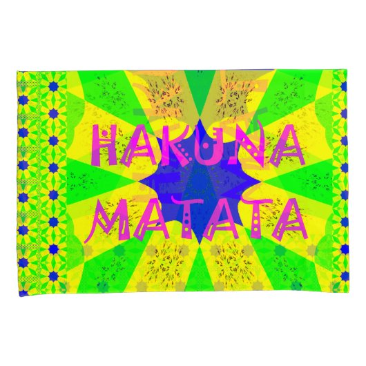 Creëer Je eigen kleurrijke Hakuna Matata Kussensloop (Voorkant-Rechts)
