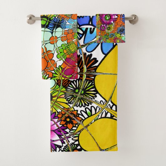 .Creëer je eigen kleurrijke oneindigheid floranje  Bad Handdoek (Insitu)