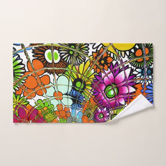 .Creëer je eigen kleurrijke oneindigheid floranje  Bad Handdoek (Handdoek)