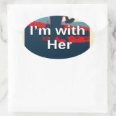 Creëer je eigen kleurrijke verandering die ik met  ovale sticker (Tas)