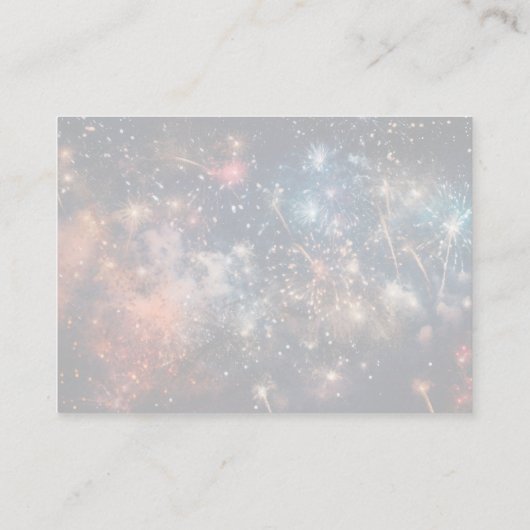 Creëer je eigen kleurrijke vuurwerk advieskaart (Achterkant)