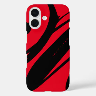 Creëer je eigen koele rood en zwart iPhone 16 hoesje