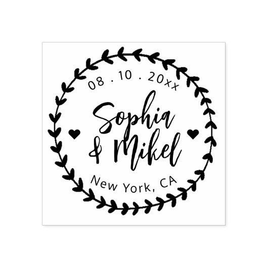 Creëer je eigen koffertje om de datum van de bruil rubberstempel (Afrduk)