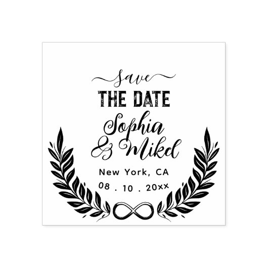 Creëer je eigen koffertje om de datum van de bruil rubberstempel (Afrduk)