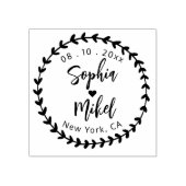 Creëer je eigen koffertje om de datum van huwelijk rubberstempel (Afrduk)