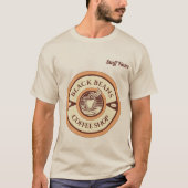 Creëer je eigen koffiewinkelnaam | Logo werknemer  T-shirt (Voorkant)