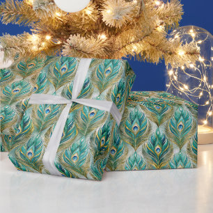 Creëer Je Eigen Koninklijke Pauwveren Cadeaupapier