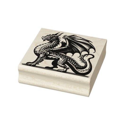 Creëer Je Eigen Koninklijke Staande Draak Rubberstempel (Stempel)