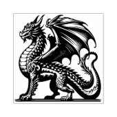 Creëer Je Eigen Koninklijke Staande Draak Rubberstempel (Afrduk)