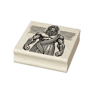 Creëer Je Eigen Krachtige Griekse Godssymbool Rubberstempel