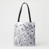 Creëer je eigen kunst op een kleurplaat tote bag (Voorkant)