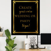 Creëer je eigen kunstdecosterbord poster (Thuiskantoor)