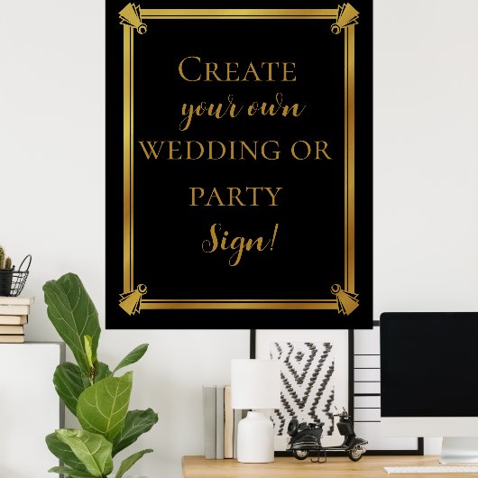 Creëer je eigen kunstdecosterbord poster (Thuiskantoor)