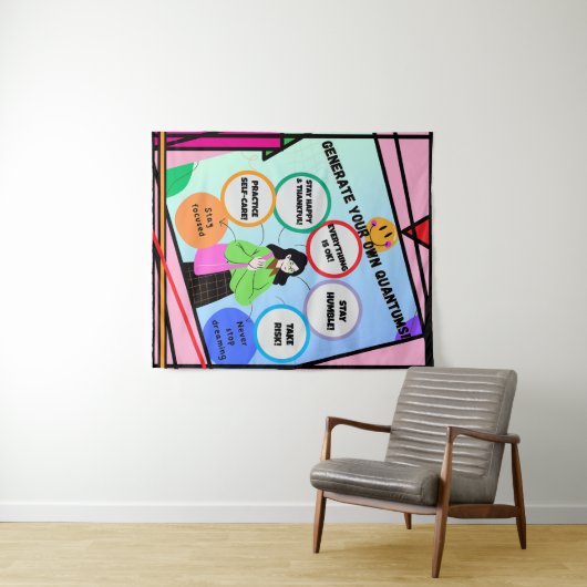 CREËER JE EIGEN KWANTUMS! Zielentherapie. Wandkleed (In Situ (horizontaal))