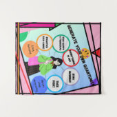 CREËER JE EIGEN KWANTUMS! Zielentherapie. Wandkleed (Voorkant (horizontaal))