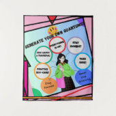 CREËER JE EIGEN KWANTUMS! Zielentherapie. Wandkleed (Voorkant)