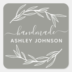 Creëer Je eigen Laurel Leaves Vierkante Sticker
