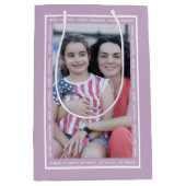 Creëer je eigen lavendel kerstvakantie foto medium cadeauzakje (Voorkant)