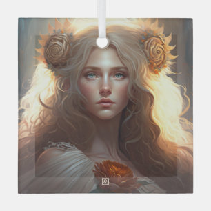 Creëer Je Eigen Leeuw Zon teken Zodiak Godin Glas Ornament