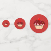 Creëer je eigen leuke cupcakes vrolijke verjaardag confetti (Achterkanten)